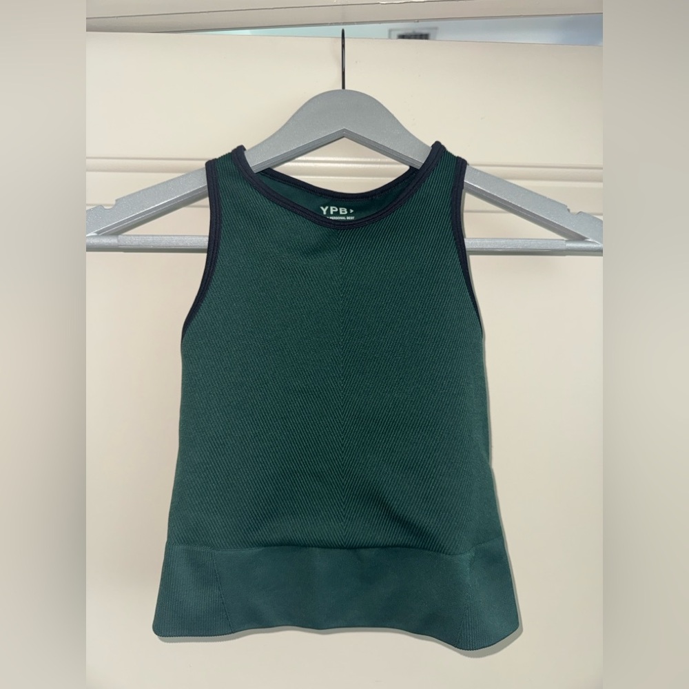 Abercrombie YPB dark green workout top